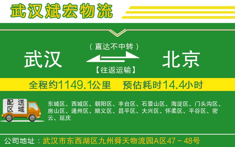 武漢到北京貨運專線