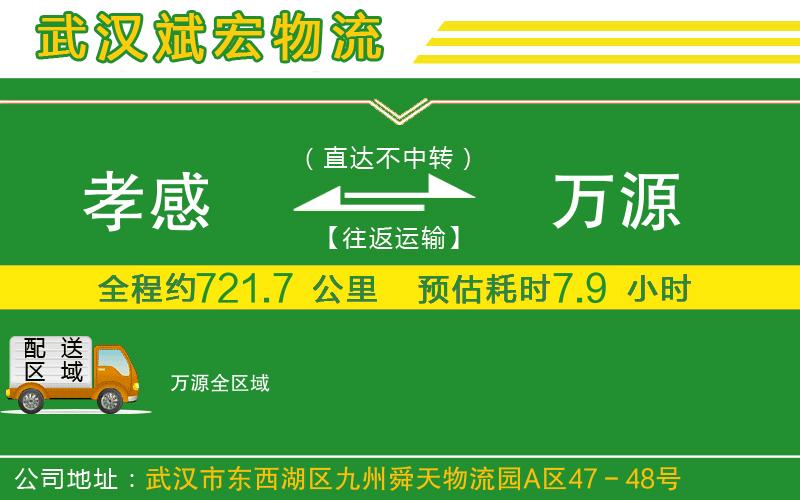 孝感到萬(wàn)源物流公司