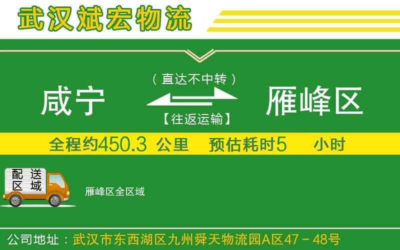 咸寧到雁峰區(qū)物流公司 咸寧到雁峰區(qū)物流公司