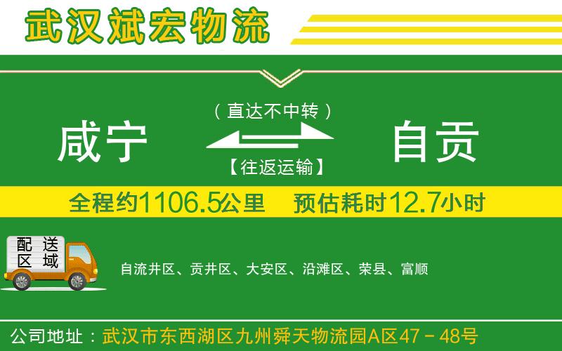 咸寧到自貢物流公司 咸寧到自貢物流公司
