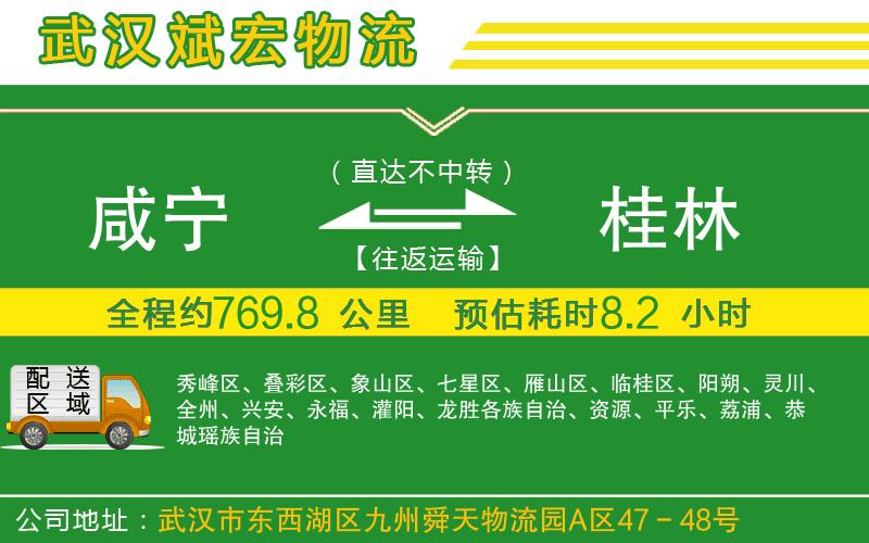 咸寧到桂林物流公司 咸寧到桂林物流公司