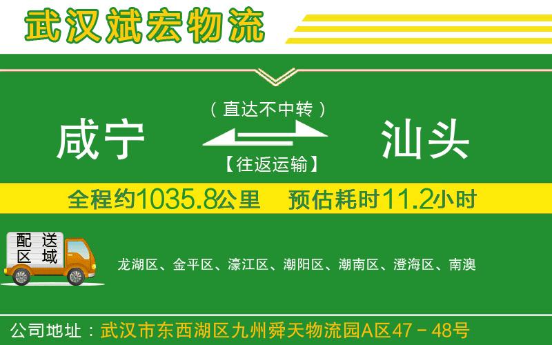 咸寧到汕頭物流公司 咸寧到汕頭物流公司