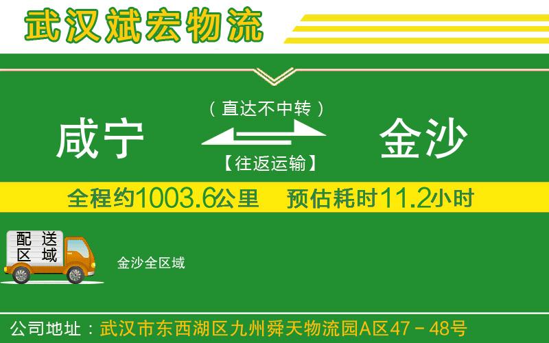 咸寧到金沙物流公司 咸寧到金沙物流公司