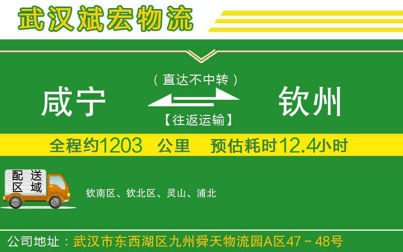 咸寧到欽州物流公司 咸寧到欽州物流公司