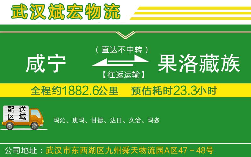 咸寧到果洛藏族自治州物流公司