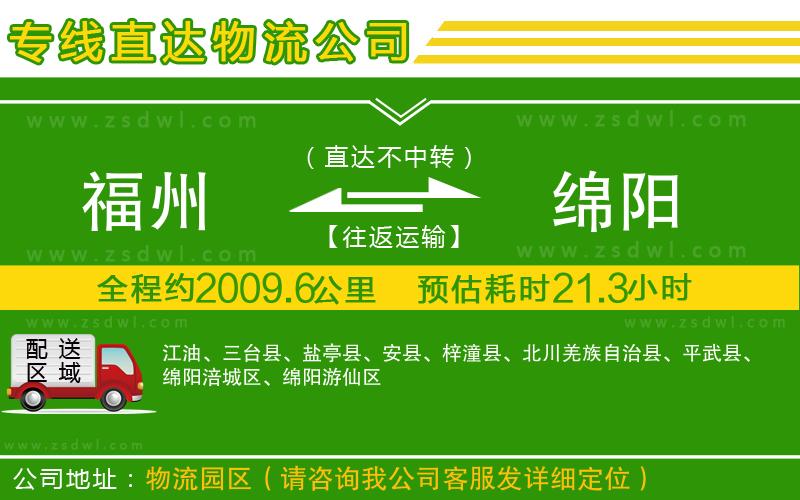 福州到綿陽物流公司
