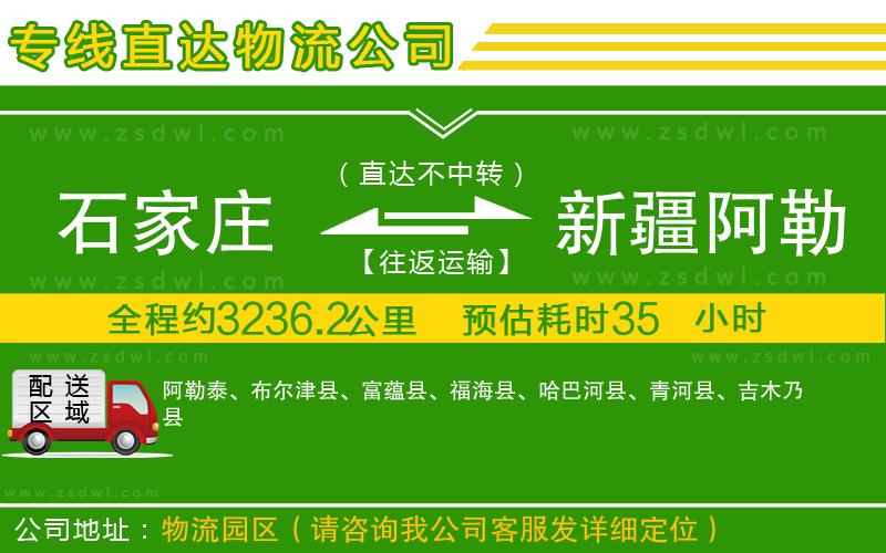 石家莊到新疆阿勒泰地區(qū)物流公司