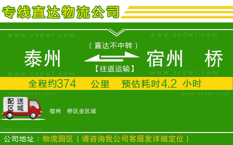 泰州到宿州埇橋區(qū)物流專線