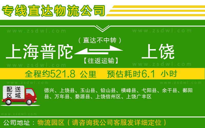 上海普陀區(qū)到上饒物流專線