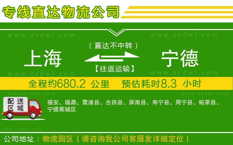 上海到寧德物流專線