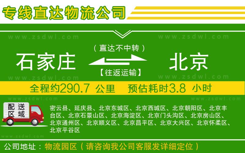 石家莊到北京物流專線