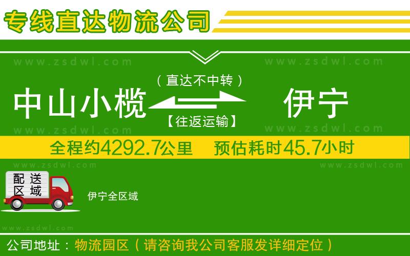 中山小欖到伊寧物流專線