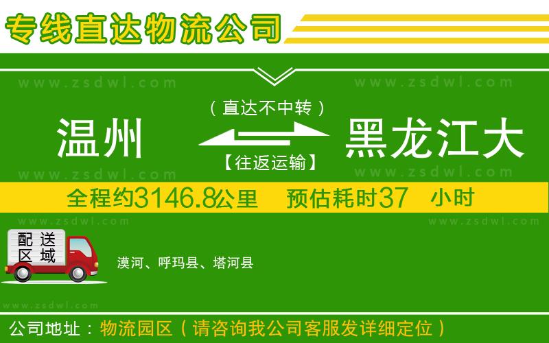 溫州到黑龍江大興安嶺地區(qū)物流專線 溫州到黑龍江大興安嶺地區(qū)物流專線