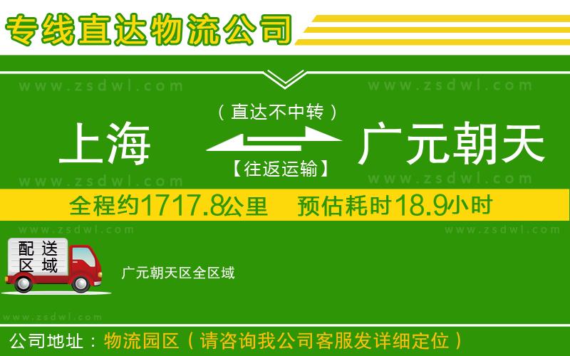上海到廣元朝天區(qū)物流專線