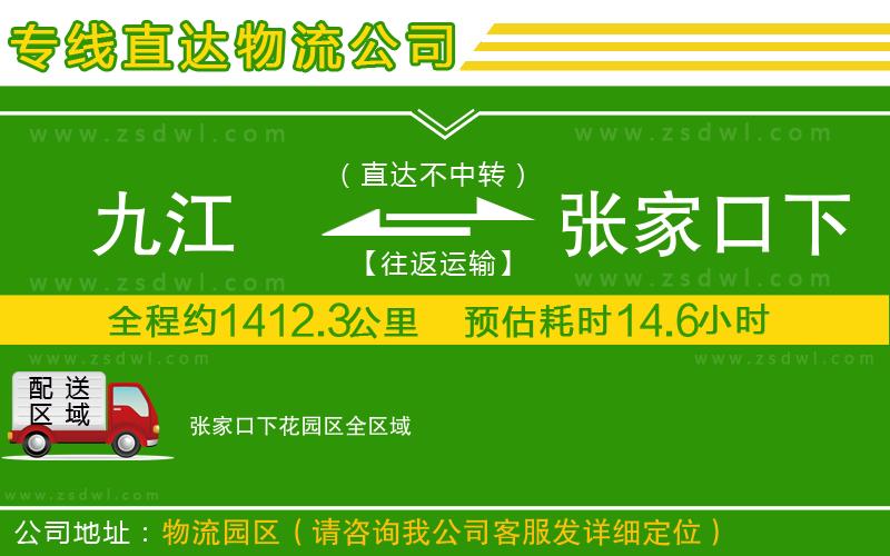 九江到張家口下花園區(qū)物流專線 九江到張家口下花園區(qū)物流專線