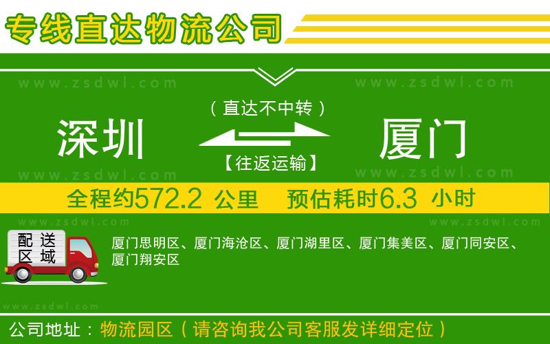 深圳到廈門物流公司