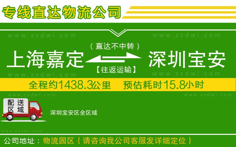 上海嘉定區(qū)到深圳寶安區(qū)物流專線