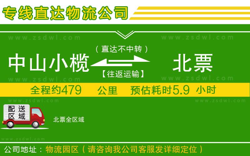 中山小欖到北票物流專線