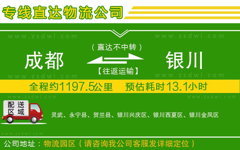 成都到銀川物流專線
