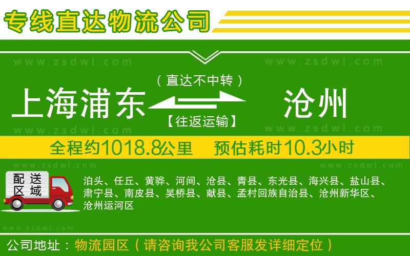 上海浦東區(qū)到滄州物流公司