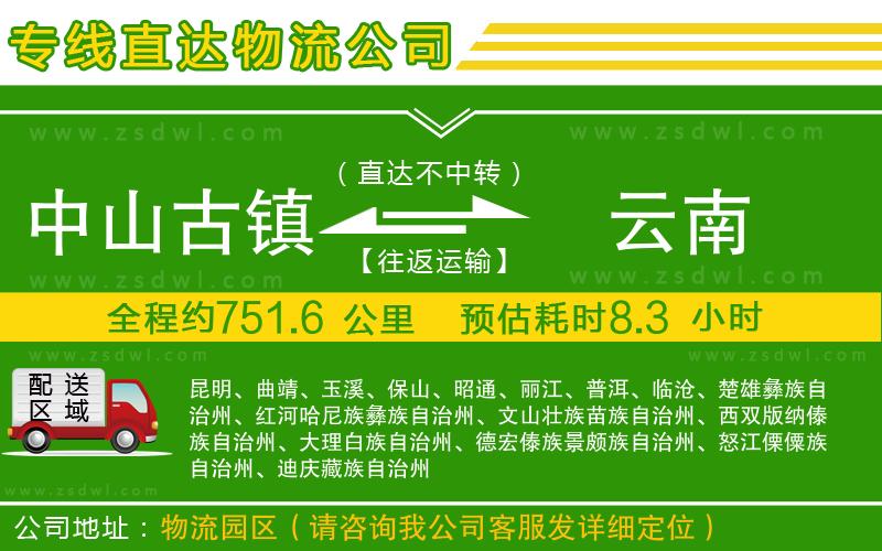 中山古鎮(zhèn)到云南物流專線
