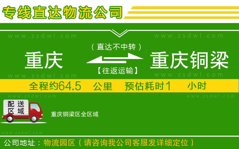 重慶到重慶銅梁區(qū)物流專線