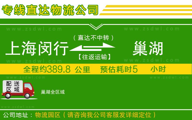 上海閔行區(qū)到巢湖物流專(zhuān)線 上海閔行區(qū)到巢湖物流專(zhuān)線