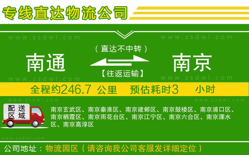 南通到南京物流專線