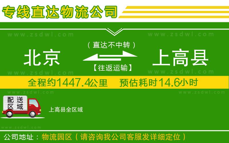 北京到上高縣物流公司 北京到上高縣物流公司
