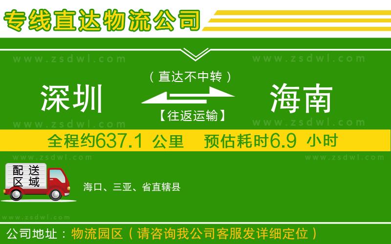 深圳到海南物流公司