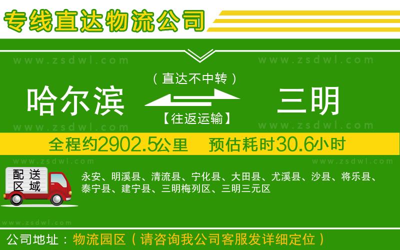 哈爾濱到三明物流專線 哈爾濱到三明物流專線