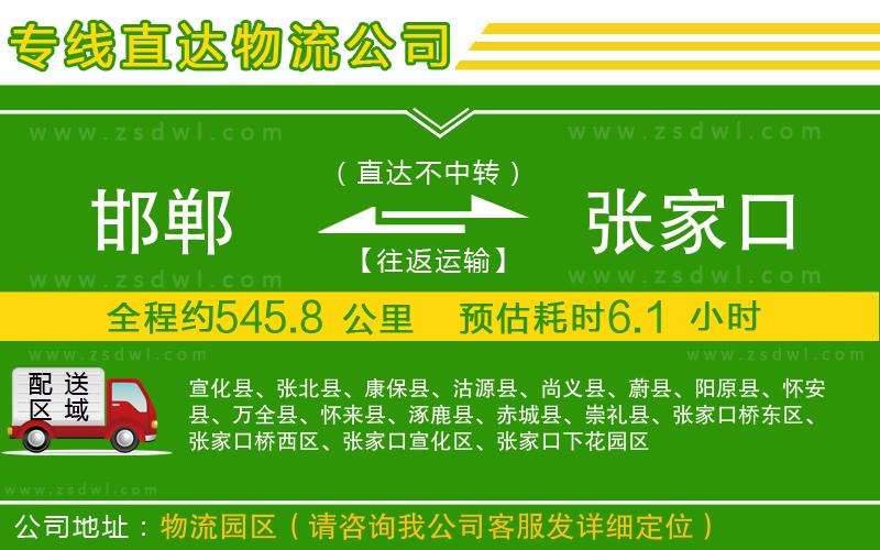 邯鄲到張家口物流專線 邯鄲到張家口物流專線