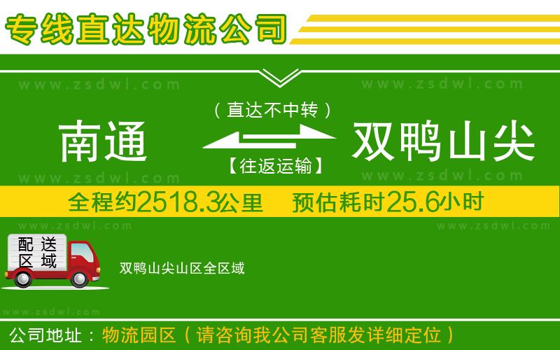 南通到雙鴨山尖山區(qū)物流專線 南通到雙鴨山尖山區(qū)物流專線