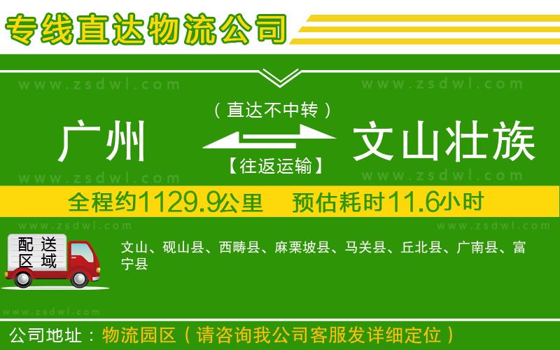 廣州到文山壯族苗族自治州物流專(zhuān)線