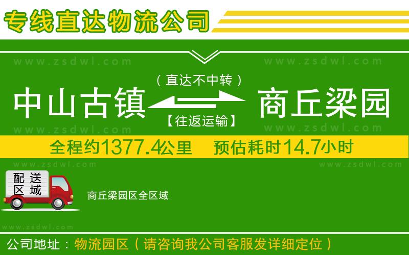 中山古鎮(zhèn)到商丘梁園區(qū)物流專線