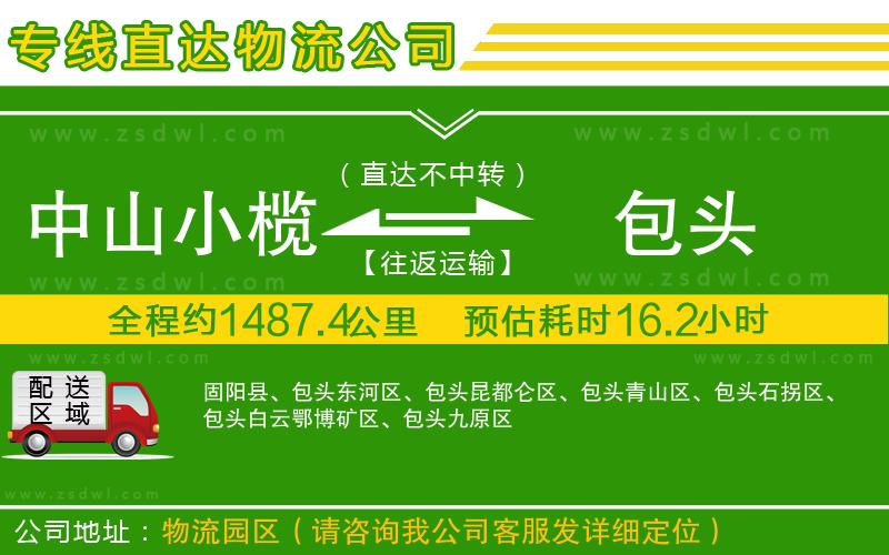 中山小欖到包頭物流專線