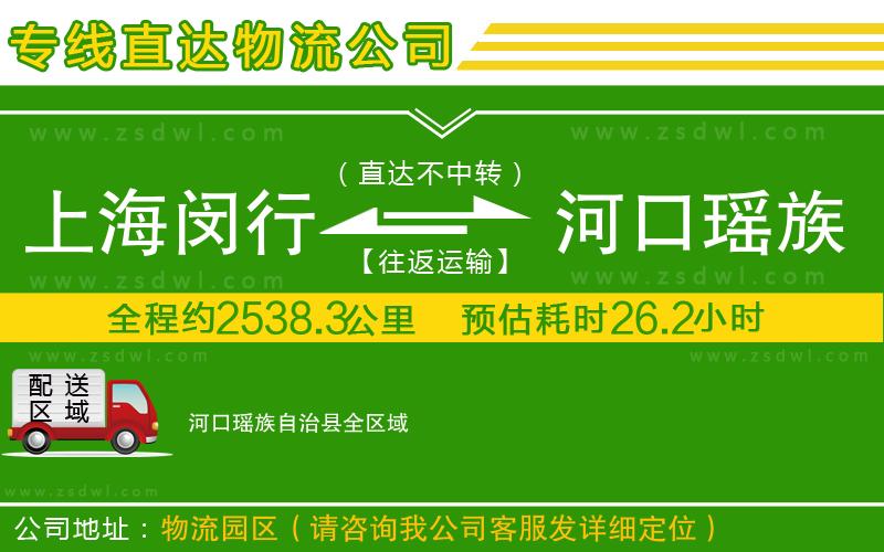 上海閔行區(qū)到河口瑤族自治縣物流專線 上海閔行區(qū)到河口瑤族自治縣物流專線