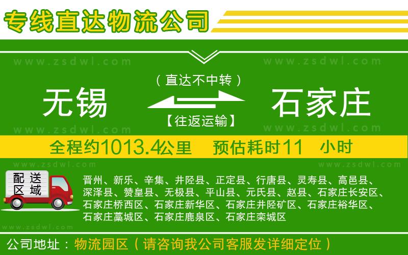 無錫到石家莊物流專線