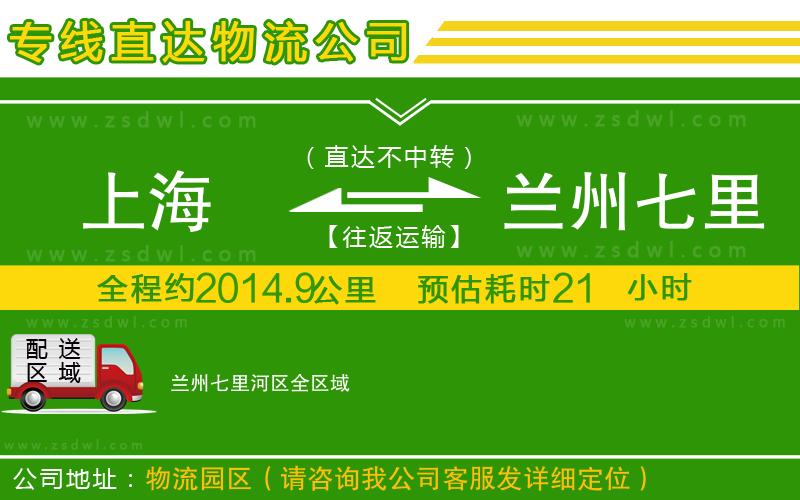 上海到蘭州七里河區(qū)物流公司