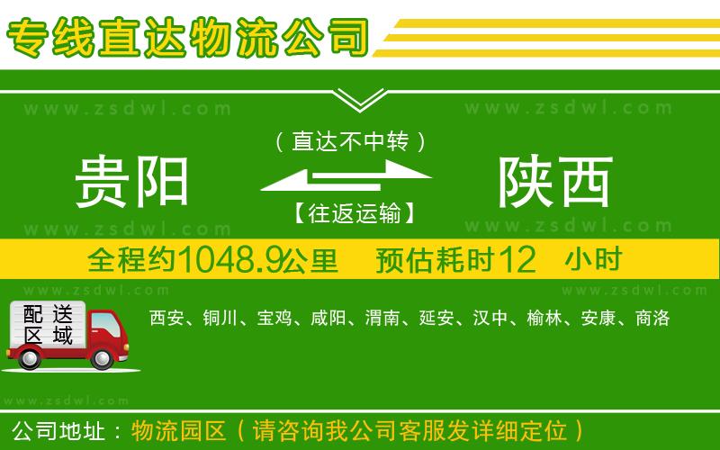 貴陽到陜西物流專線