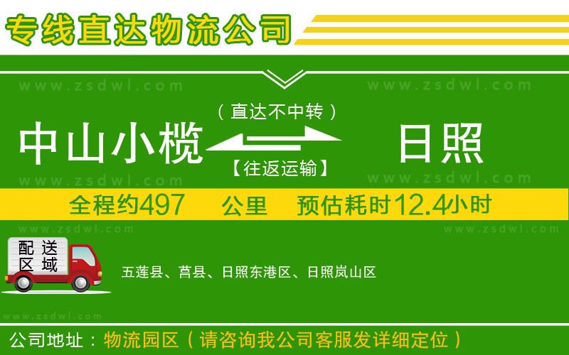 中山小欖到日照物流專線 中山小欖到日照物流專線