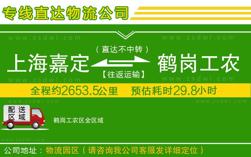 上海嘉定區(qū)到鶴崗工農(nóng)區(qū)物流專線