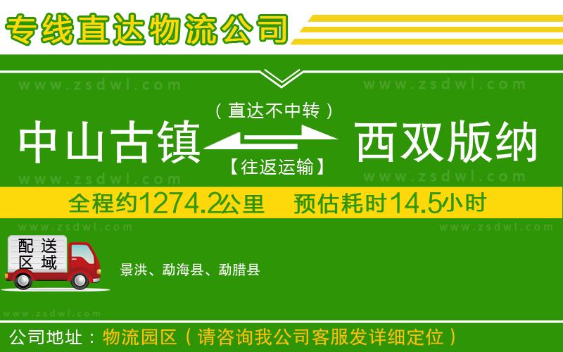 中山古鎮(zhèn)到西雙版納傣族自治州物流專線