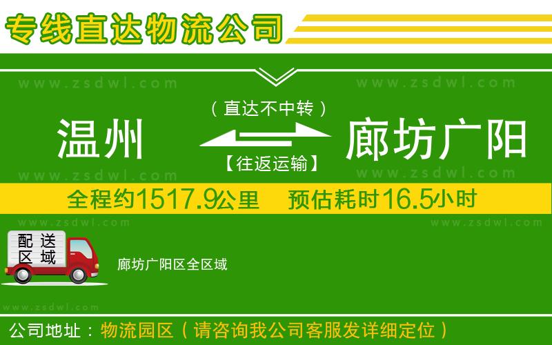 溫州到廊坊廣陽(yáng)區(qū)物流公司 溫州到廊坊廣陽(yáng)區(qū)物流公司