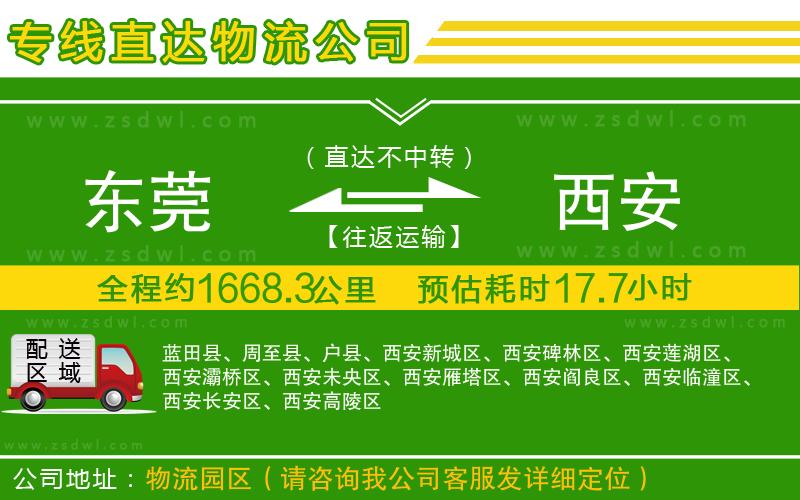 東莞到西安物流專(zhuān)線