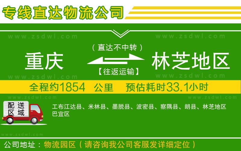 重慶到林芝地區(qū)物流專線