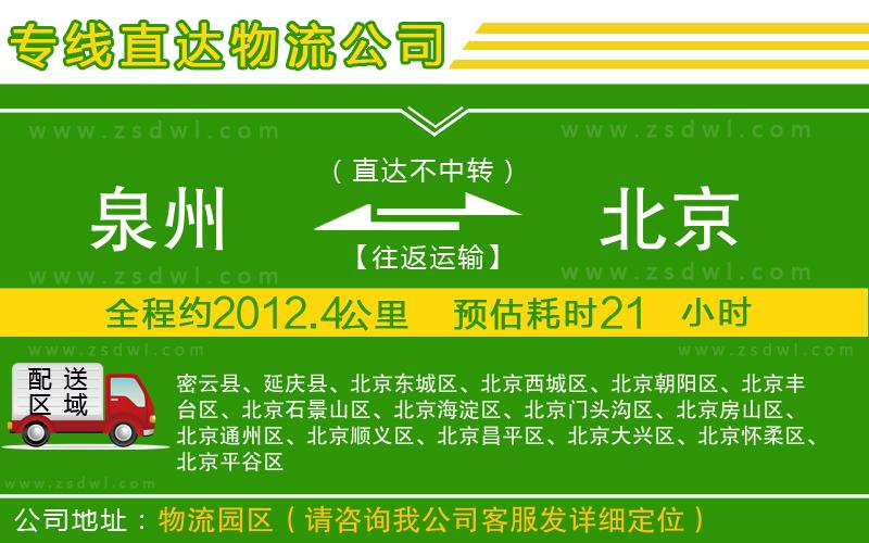 泉州到北京物流專線 泉州到北京物流專線