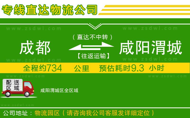成都到咸陽渭城區(qū)物流專線