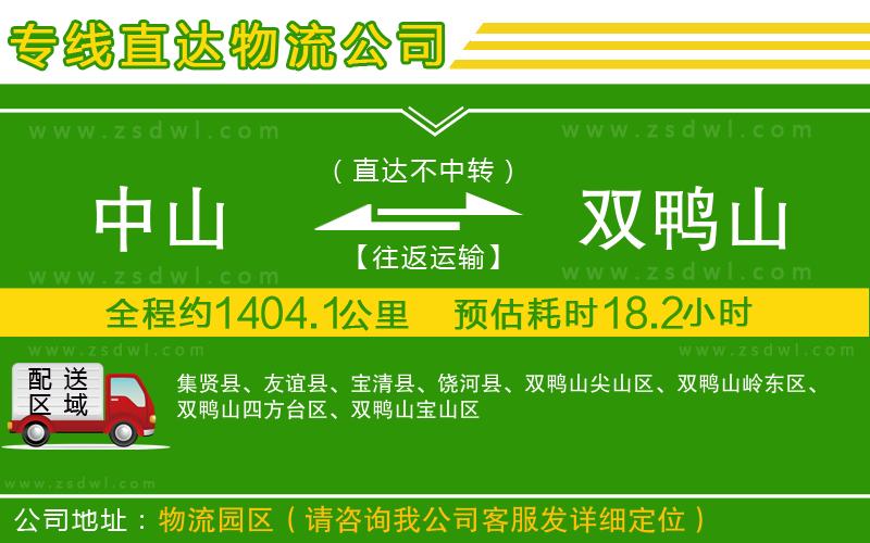 中山到雙鴨山物流專線 中山到雙鴨山物流專線