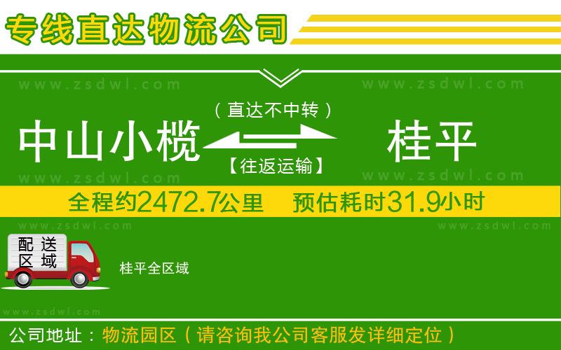 中山小欖到桂平物流專線